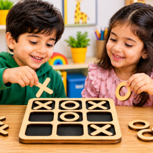 Wooden Tic Tac Toe Game