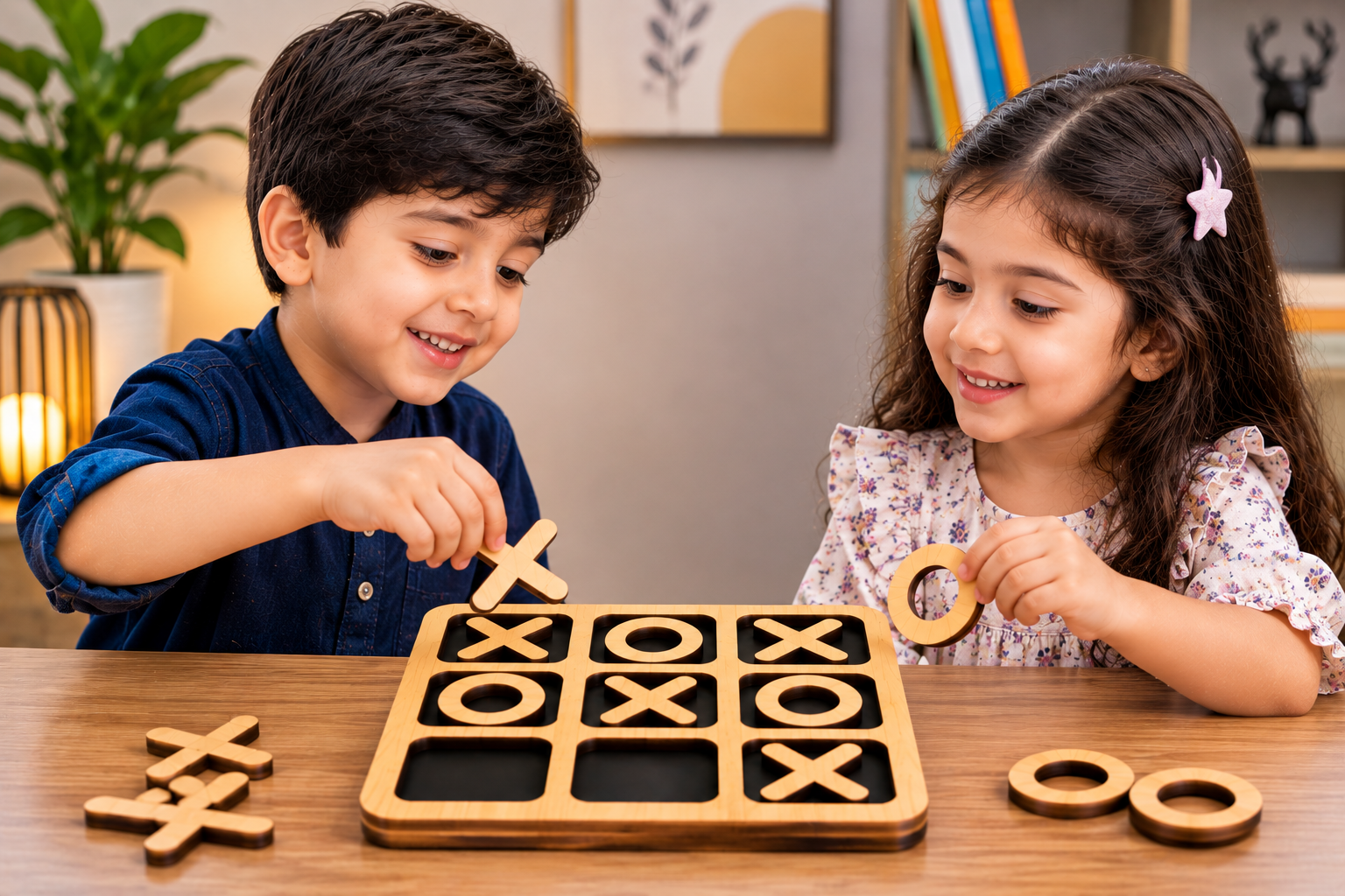 Wooden Tic Tac Toe Game - Image 3